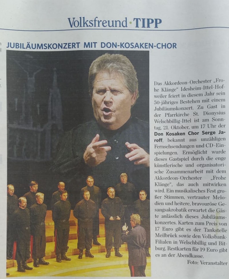 Don Kosacken Veranstaltungstip